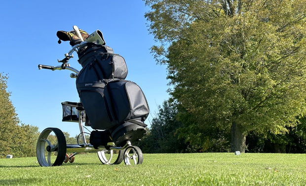 Banner image for: <h1>eR-Pace G  Luxury Stainless Steel Remote Golf Trolley</h1>